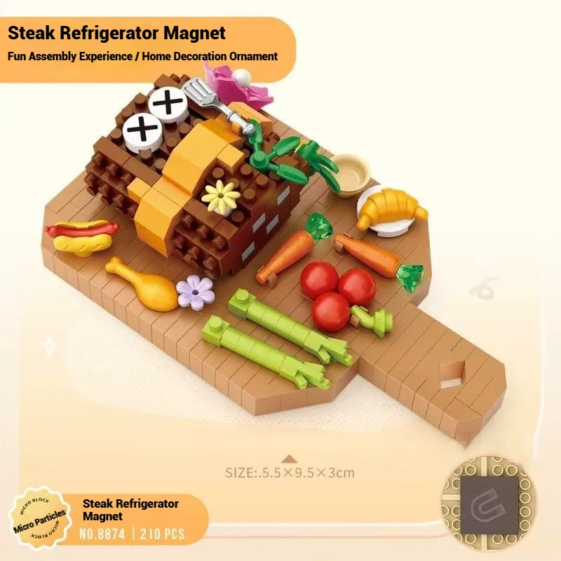 

LOZ children's birthday building blocks toys gifts, creative food sticker model assembly ornaments, home toys and decorations