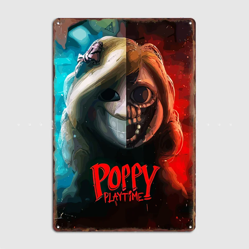 

Poppy Playtime Dual Character Art Poster Metal Sign Pub Vintage Custom Bedroom Indoor Home Wall Decor Posters Room Decoration