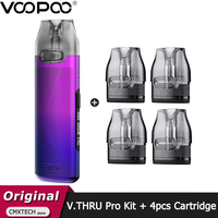 Original VOOPOO V.THRU Pro Kit 25W 900mAh Battery + 4pcs Extra 3ml Vmate V2 Pod Cartridge 0.7/1.2ohm E Cigarette Optional