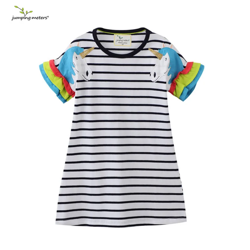 

Jumping Meters Summer Princess Party Girls' Dress 2-7T Cotton Children's Clothing Animals Print Baby Tutu Frock Kids' Clothes