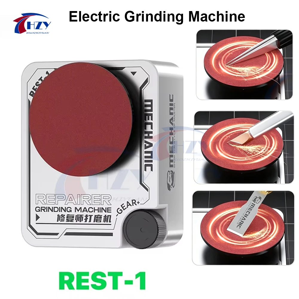 

MECHANIC REST-1 Electric Grinding Machine Stepless Speed Regulated Cordless Polisher for Tweezers Soldering Tips, Repair Tools
