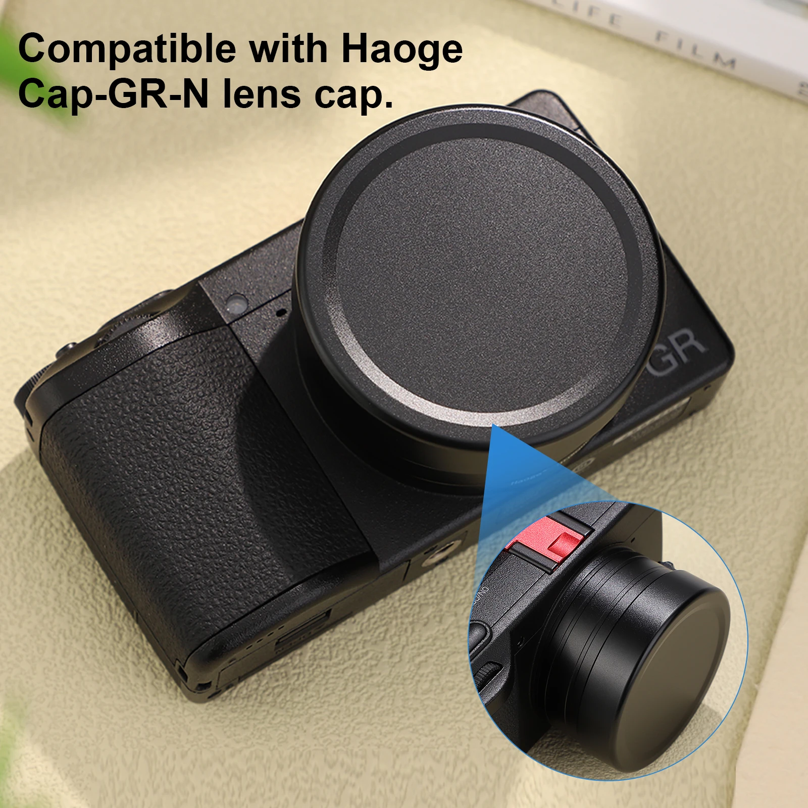 Haoge GR4 Metall-Objektivblende mit integriertem UV-Filter für RICOH GR IV GRIV HDF Monochrom-Kameraobjektiv-Zubehör, Bajonettanschluss – Detail 6