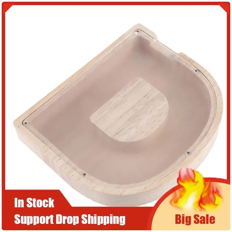 Le migliori offerte 1 pz salvadanaio con lettere in legno barattolo di risparmio con alfabeto inglese barattolo di risparmio di monete in vetro trasparente D