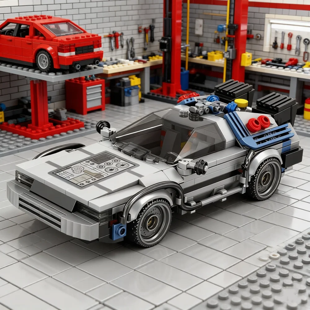 

405PCS Classic Movie Racing Car Building Blocks MOC Model Sport Cars Toys Back Future Bricks Vehicle Festival Gifts for Kids