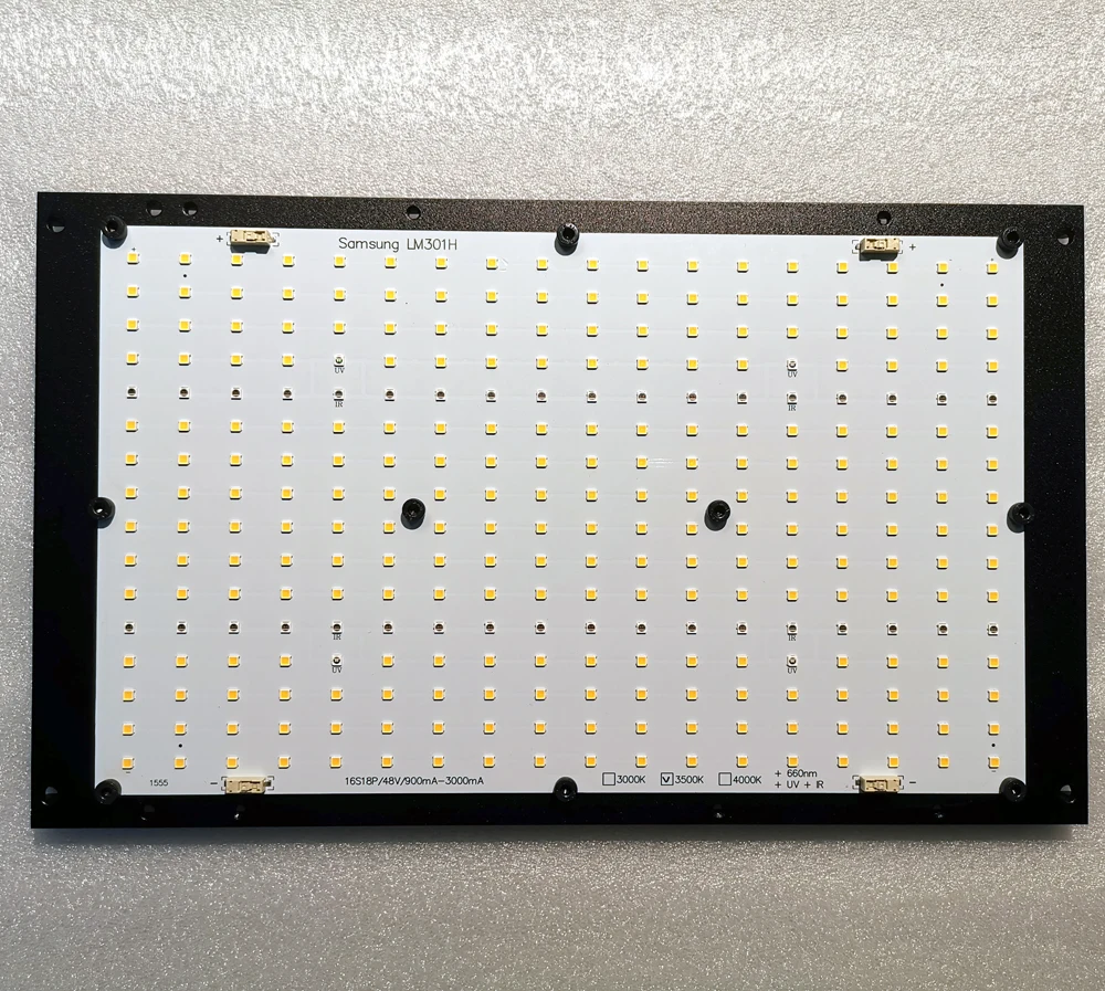 

Samsung LM301H Quantum tech LED light boards 125W mix 660nm UV IR LED Grow Light, LED board with heat sink only , no driver