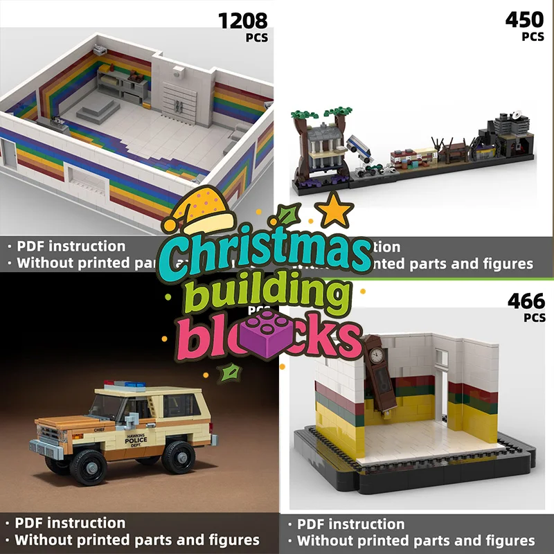 

Строительные блоки «Очень странный», транспортные средства, небольшие сцены, строительные наборы, подробные строительные блоки для сцен