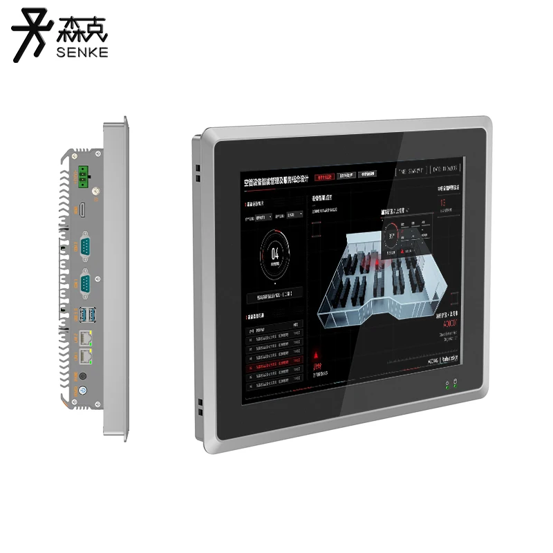 10.4 12.1 15 17 19 Inch Capacitive Touch Screen X86 / Linux / Android Fanless Embedded Industrial Panel Pc