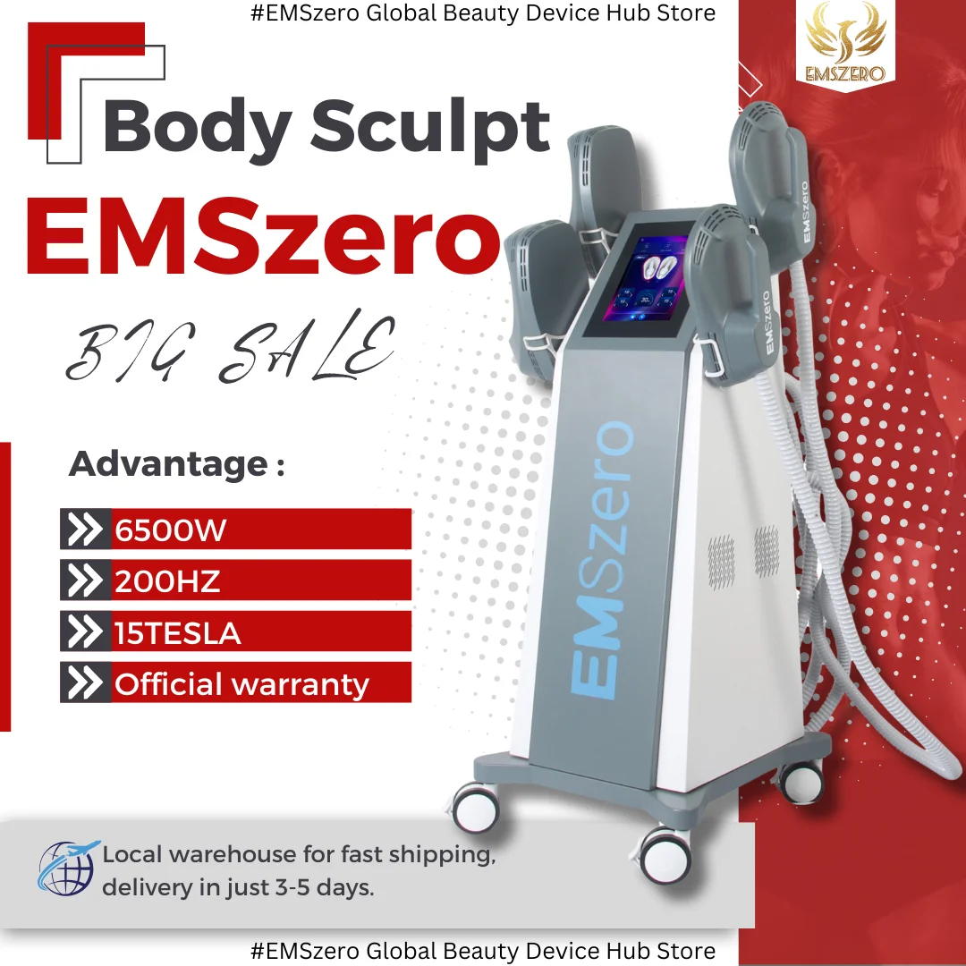 

Professional EMSzero 6500W RF Fat Reducing Machine Hi-EMT Body Sculpting Fat Burning EMS Slimming Machine For Salon