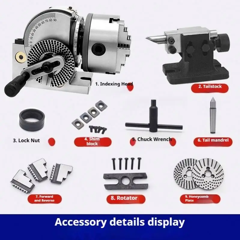 com cabeça divisória BS da fresadora industrial de componente de engrenagem de alta precisão - universal e simples
