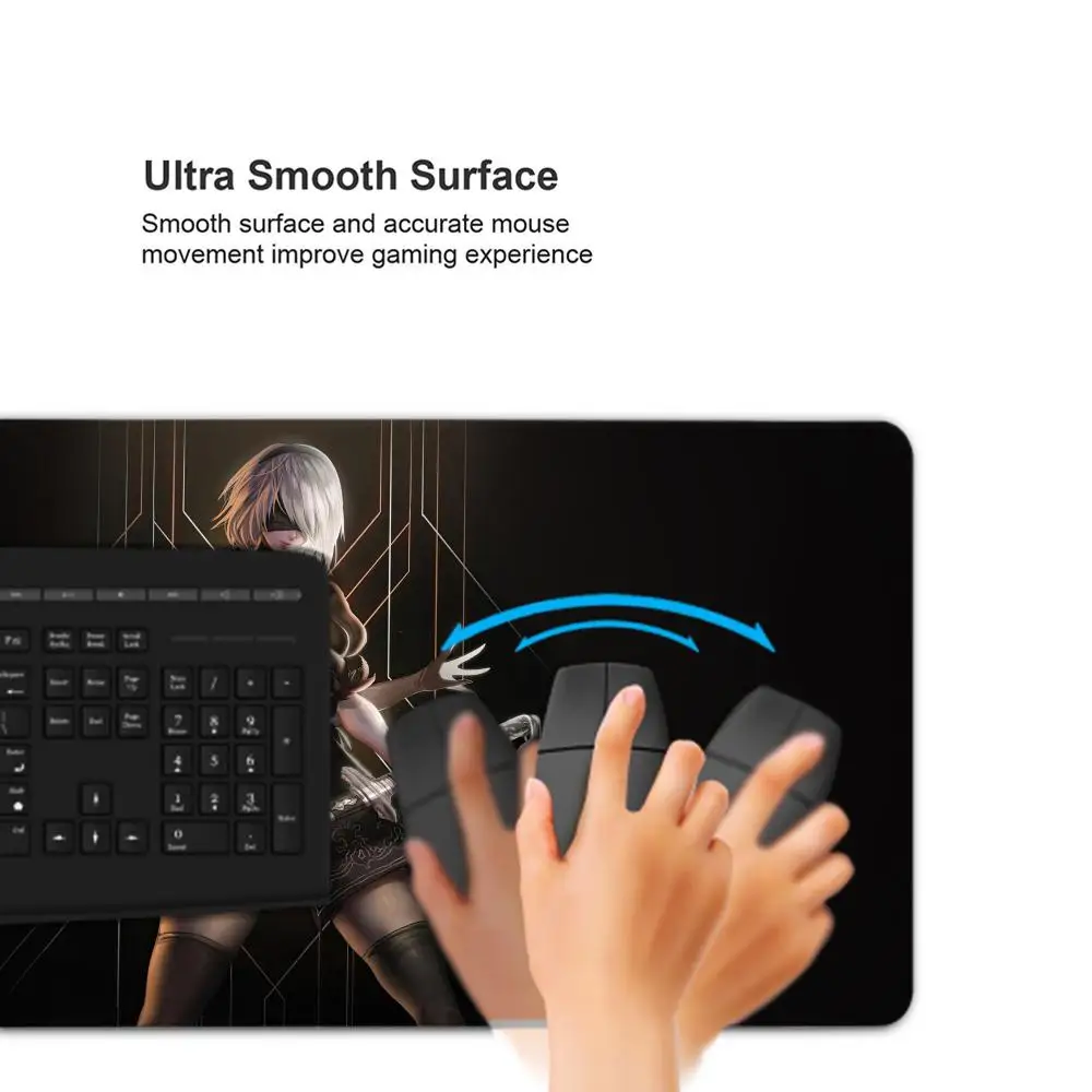 Game NieRAutomata 2B Mouse Pad Large Rubber Tablepad PC Game Mousepad Laptop Deskmat XXL Non-slip Computer Keyboard Mouse Mat