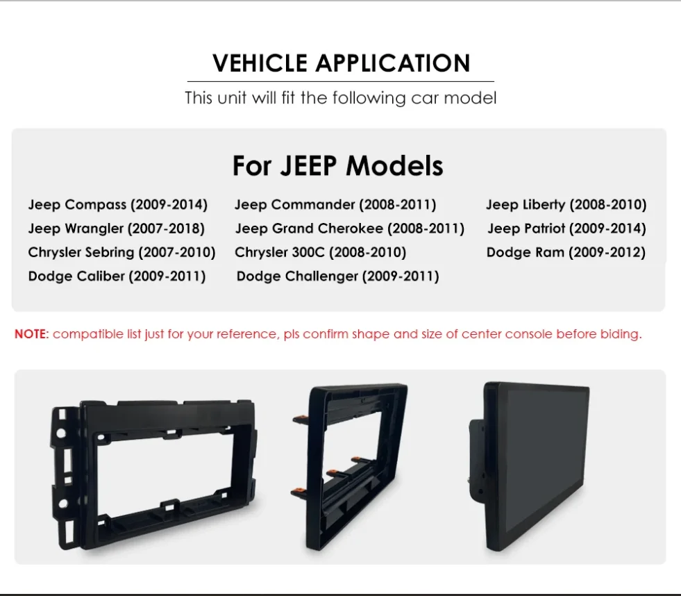 راديو سيارة أندرويد 10.1 بوصة Carplay لسيارة جيب كومباس رانجلر جراند شيروكي كوماندر ليبرتي/كرايسلر 300C/دودج رام ستيريو