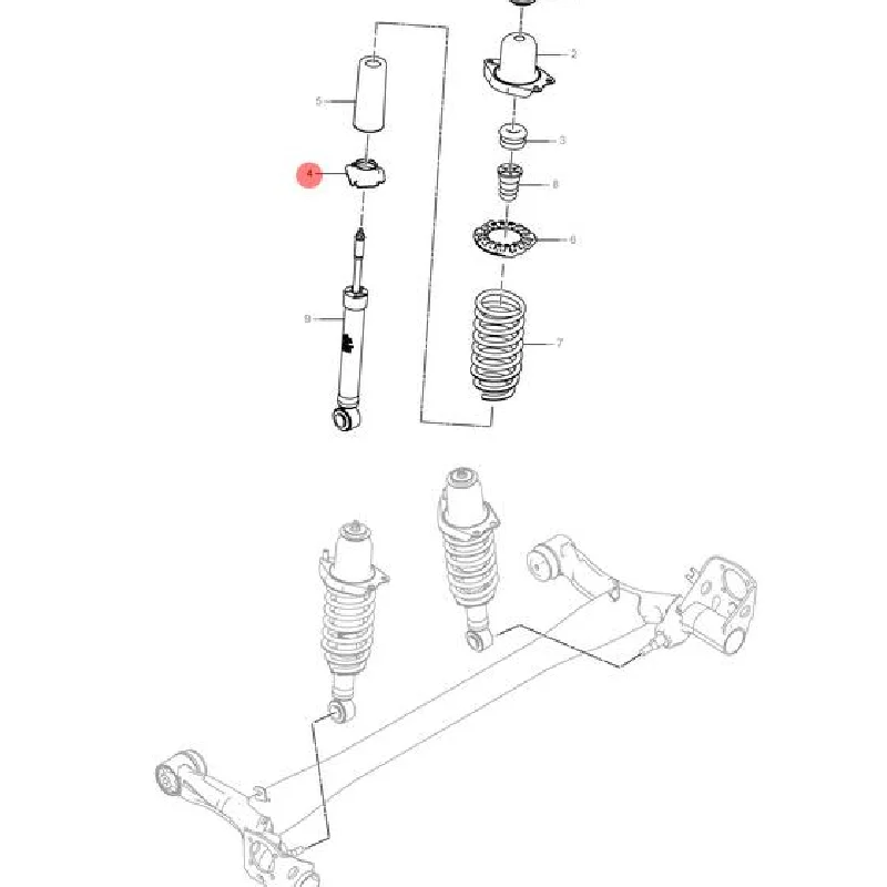 For Byd Seagull Dolphin Mini 2022-2025 Eqe-03012 Rear Stabilizer Bar And Shock Absorber Assembly Original Car Accessories Para