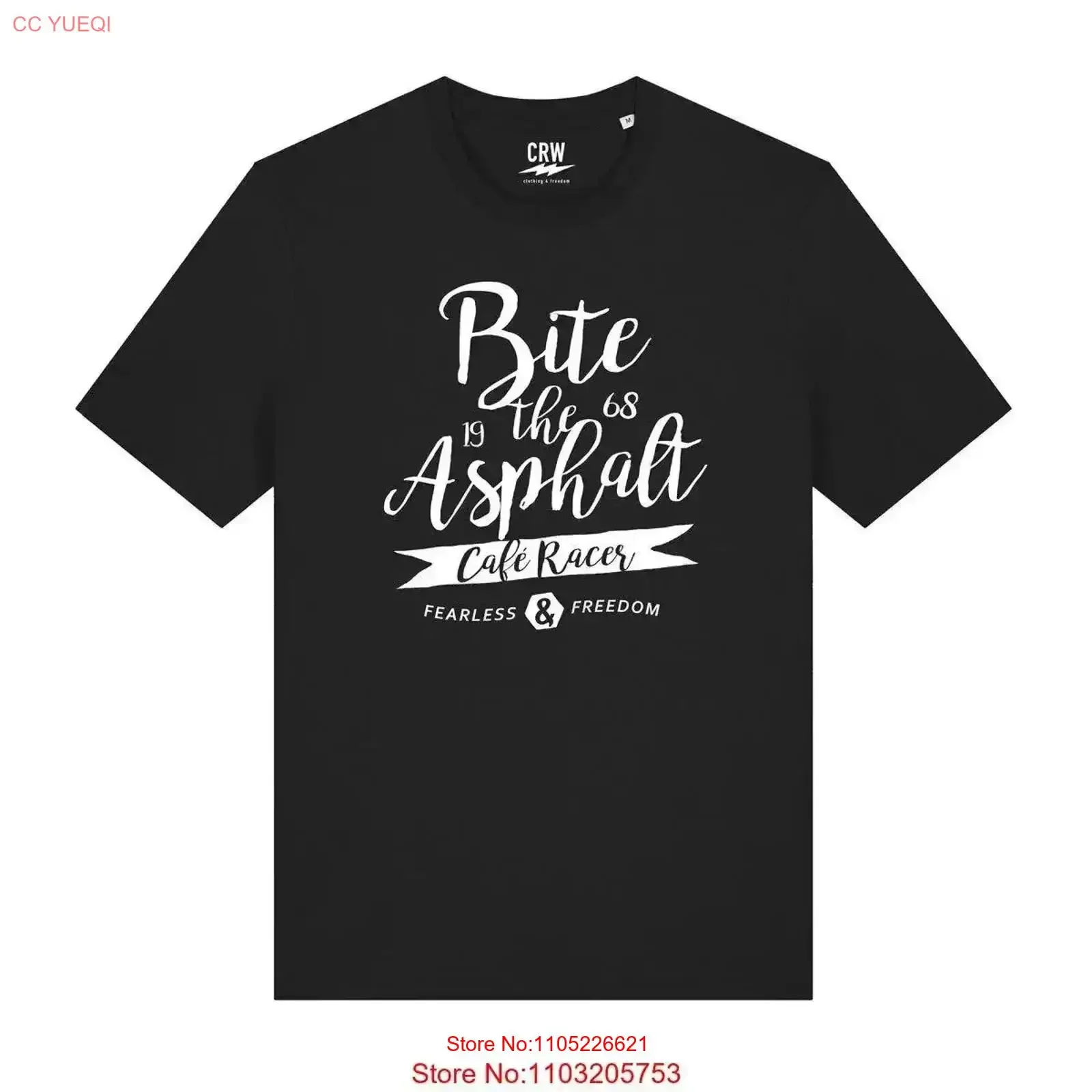 مقهى المتسابق جيرسي دراجة نارية خمر دراجة نارية لدغة الأسفلت تي شيرت رجل غسلها الرسم الشارع الشهير قليلا أوم خمر #1