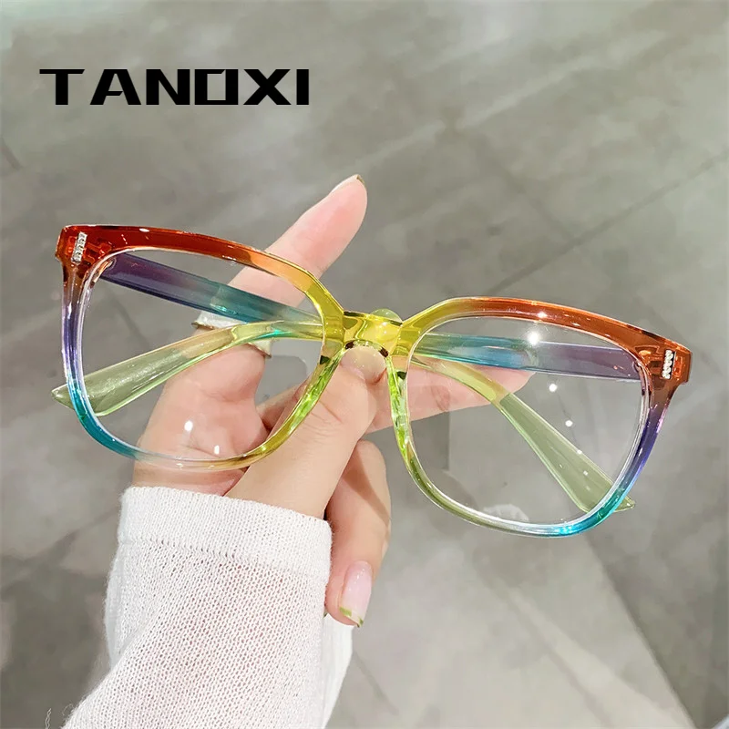 

TANOXI New Anti Blue Light Glasses Frame For Men Women Muticolor Optical Spectacle Eyeglass Computer Blue Blocking Eyewear