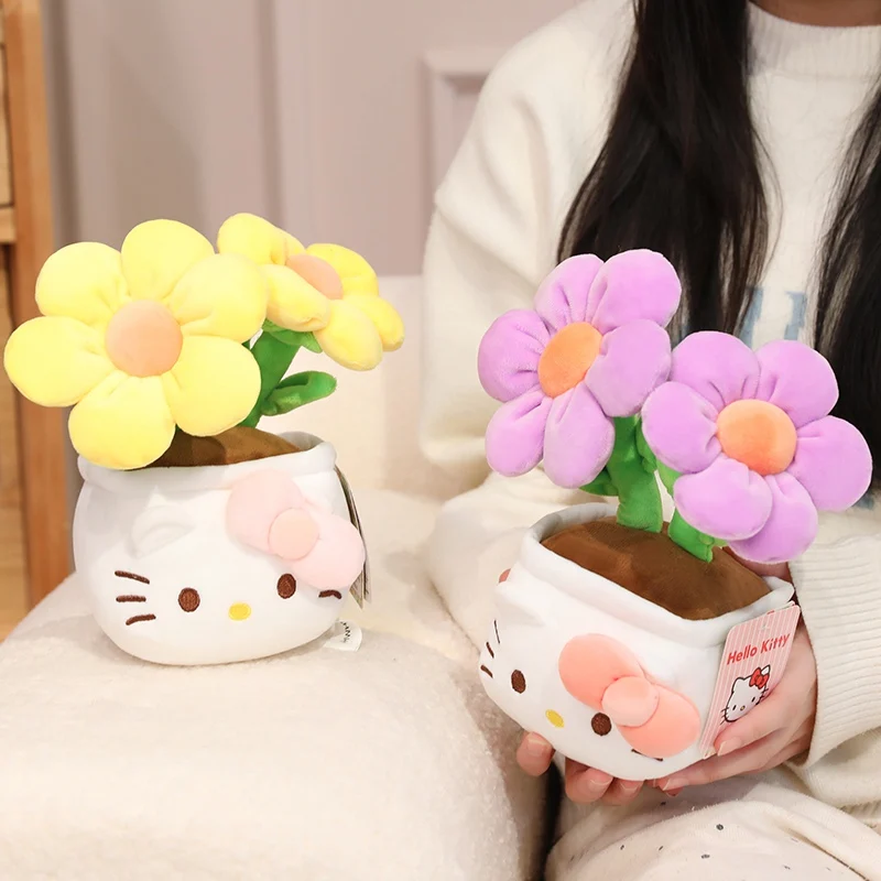 Sanrio Hello Kitty Potted Flowers Plush Toy Hello Kitty Flower