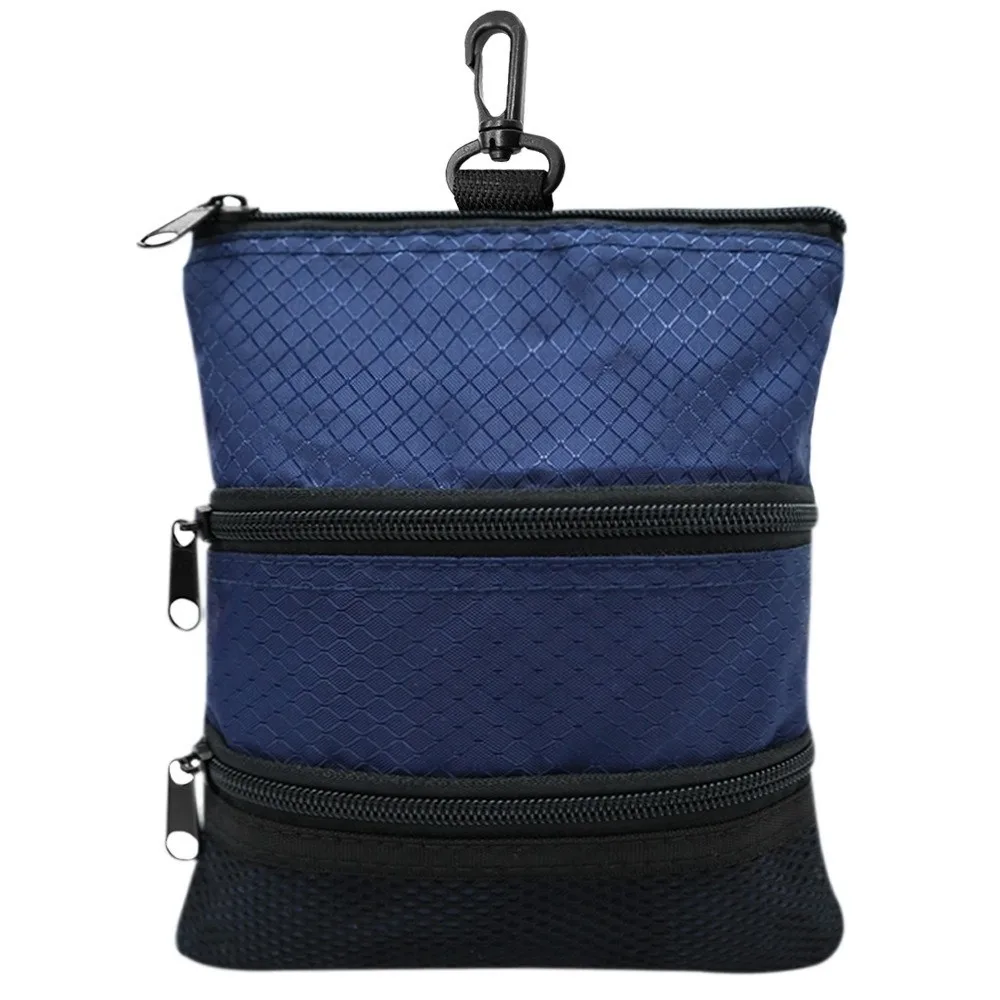 Multipurpose Waterproof Golf Ball Bag Three Layer Large Capacity Golf Storage Bag Lightweight Zippered Golf Carrier Camping