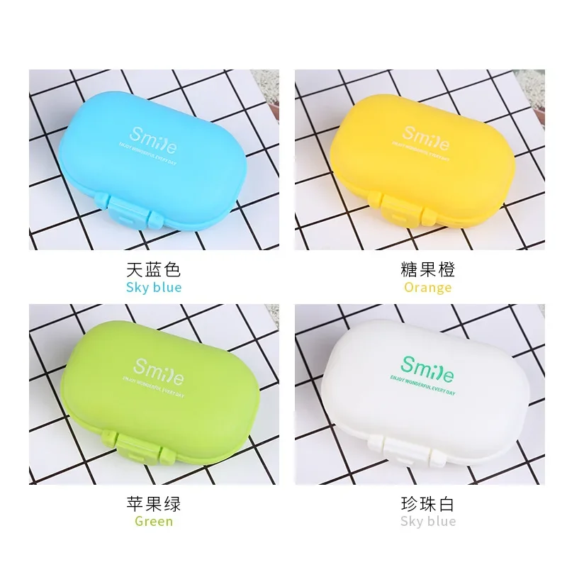 

4 Lattices Pill Box Tablet Pill Case Dispenser Medicine Boxes Dispensing Medical Kit Mini Organizer Case Holder Pill 약통