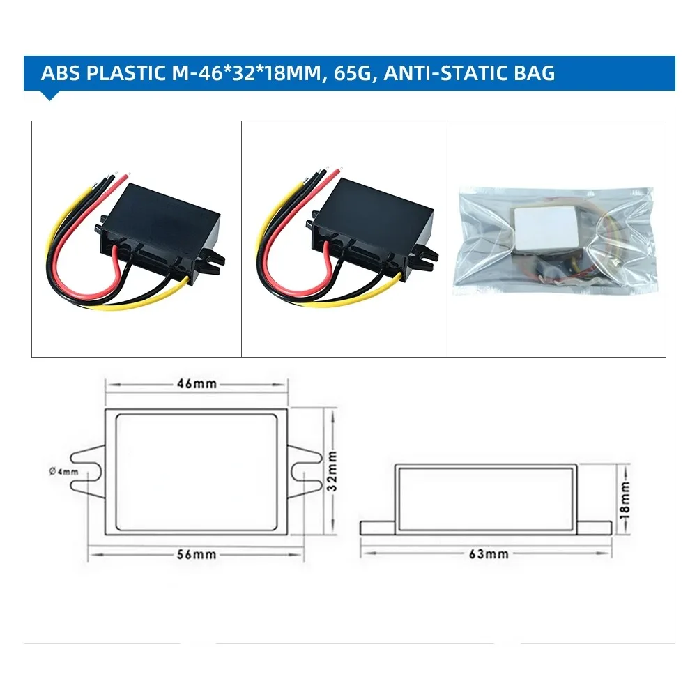 DC 60V 48V 36V to DC 24V 5A 2A 3A 1A Step Down Power Module Auto Car Vehicle Converter Transformer 36 48 60 Volt Buck 24 Volt