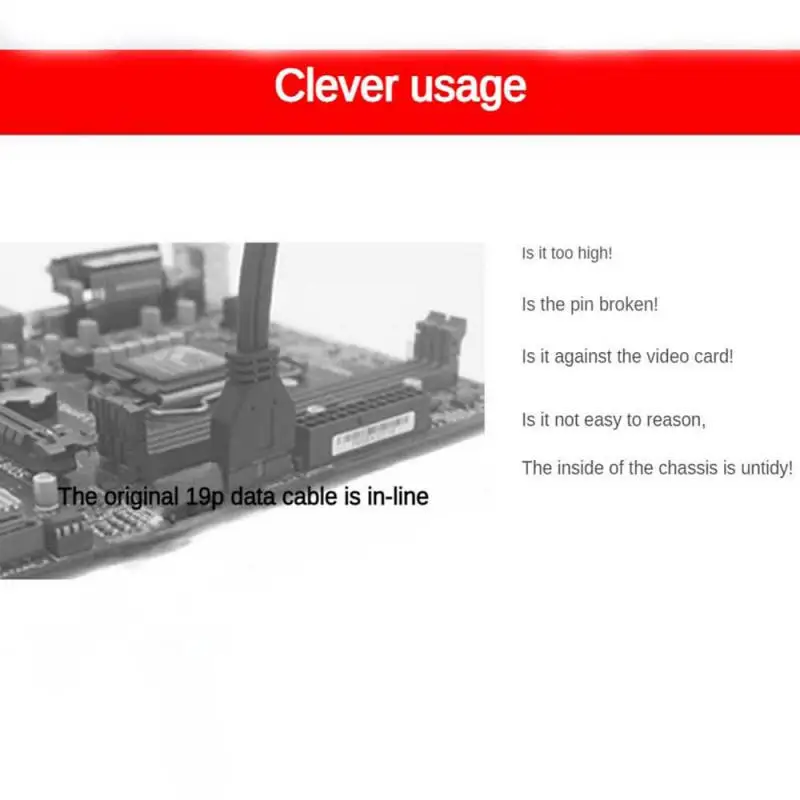 1/2/3/5PCS USB 3.0 19P 20P 90 Gradi Adattatore Intestazione Della Scheda Madre Del Computer Convertitore Plug-in PC Desktop Mainboard connettore Spine