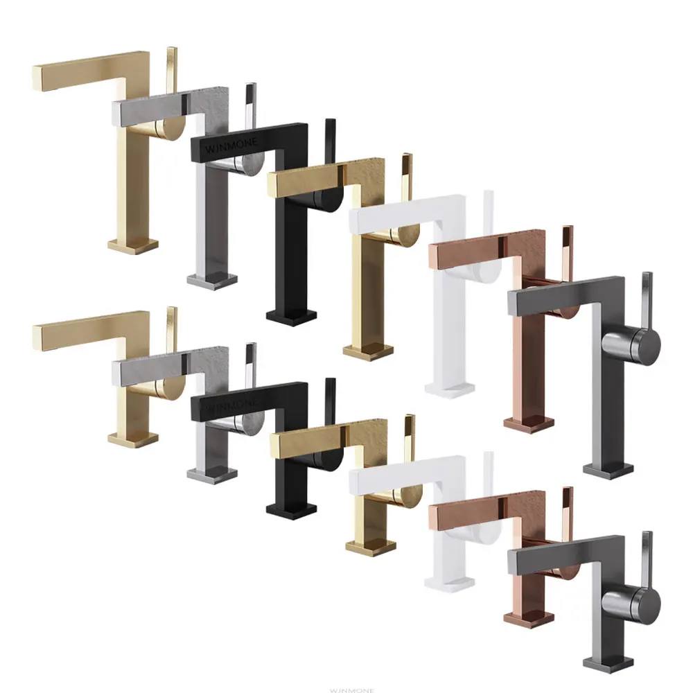 Brass Basin Faucet Single Hole Single Handle Bathroom Sink Faucet Deck Mount Black Mixer Waterfall Tap Hot  Cold Bathroom Faucet
