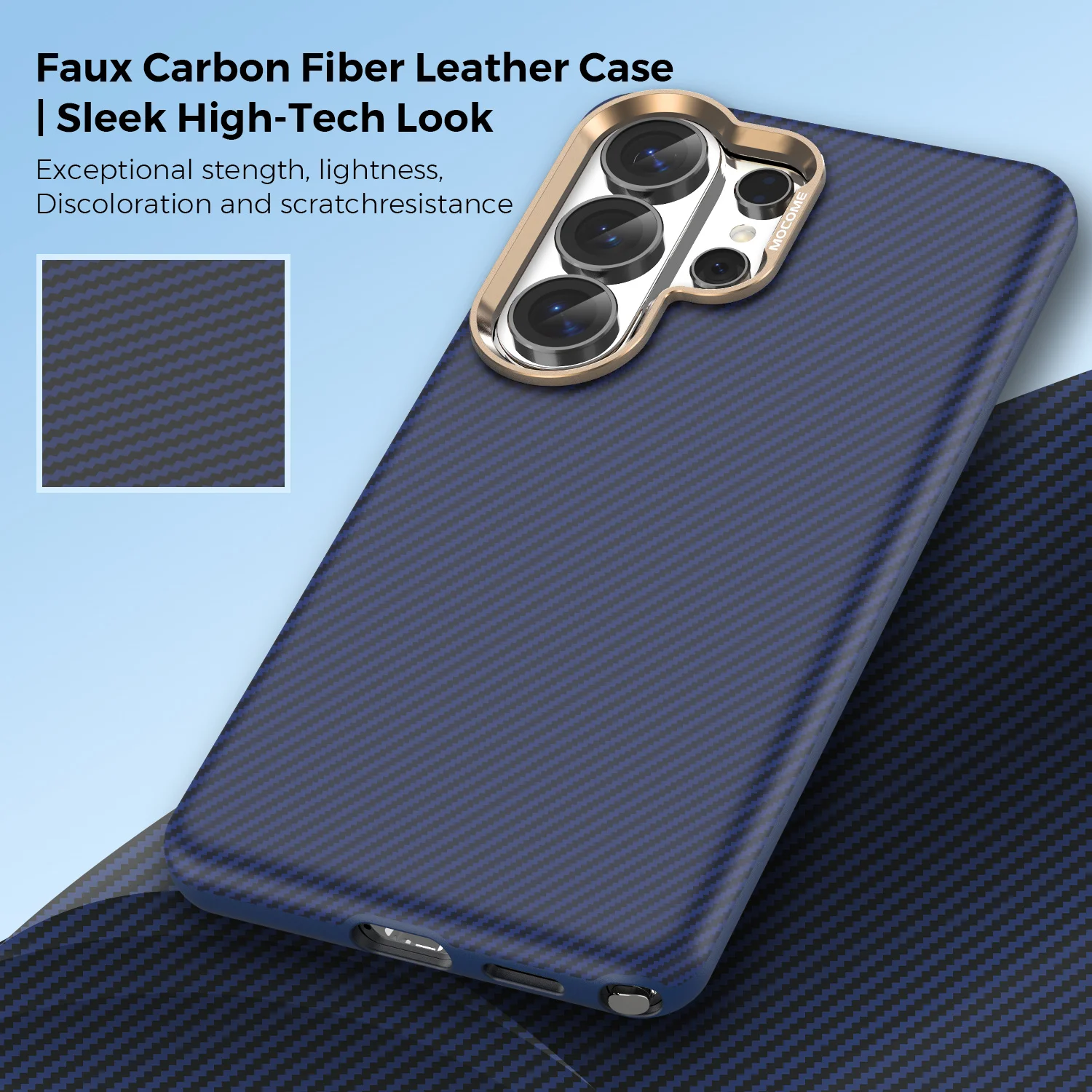 

Carbon Fiber Magnetic Phone Case with Card Holder, Military-Grade Protection & Metal Lens Frame For Samsung Galaxy S26 Ultra