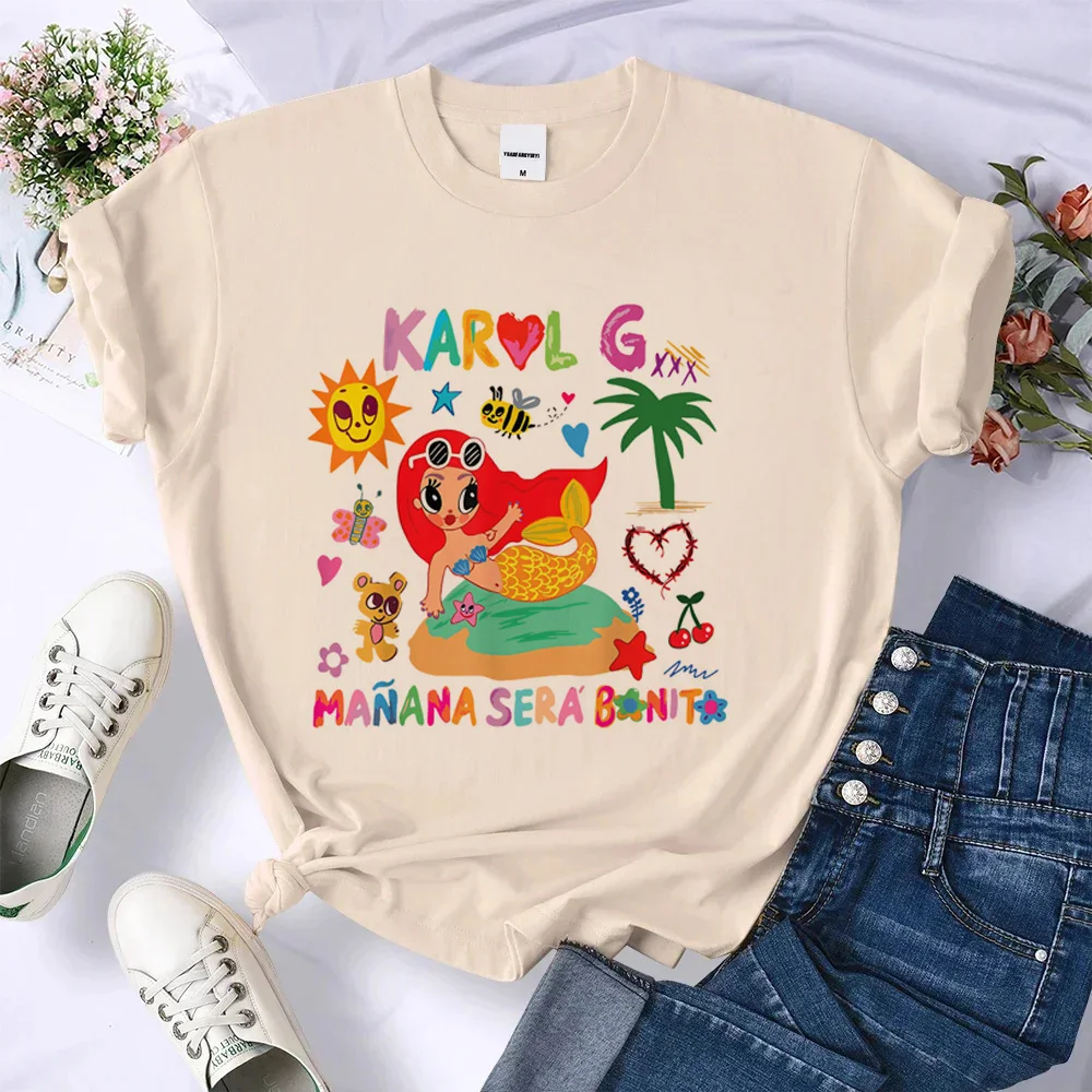 Tomorrow Sera Nice Karol g tshirt women comic tshirt female harajuku manga streetwear clothes