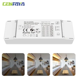 Zigbee3.0 Constant Current LED Driver TUYA APP Voice Control 3-45V 1CH 12W Dimmable Smart Power Suitable For Indoor LED Lighting