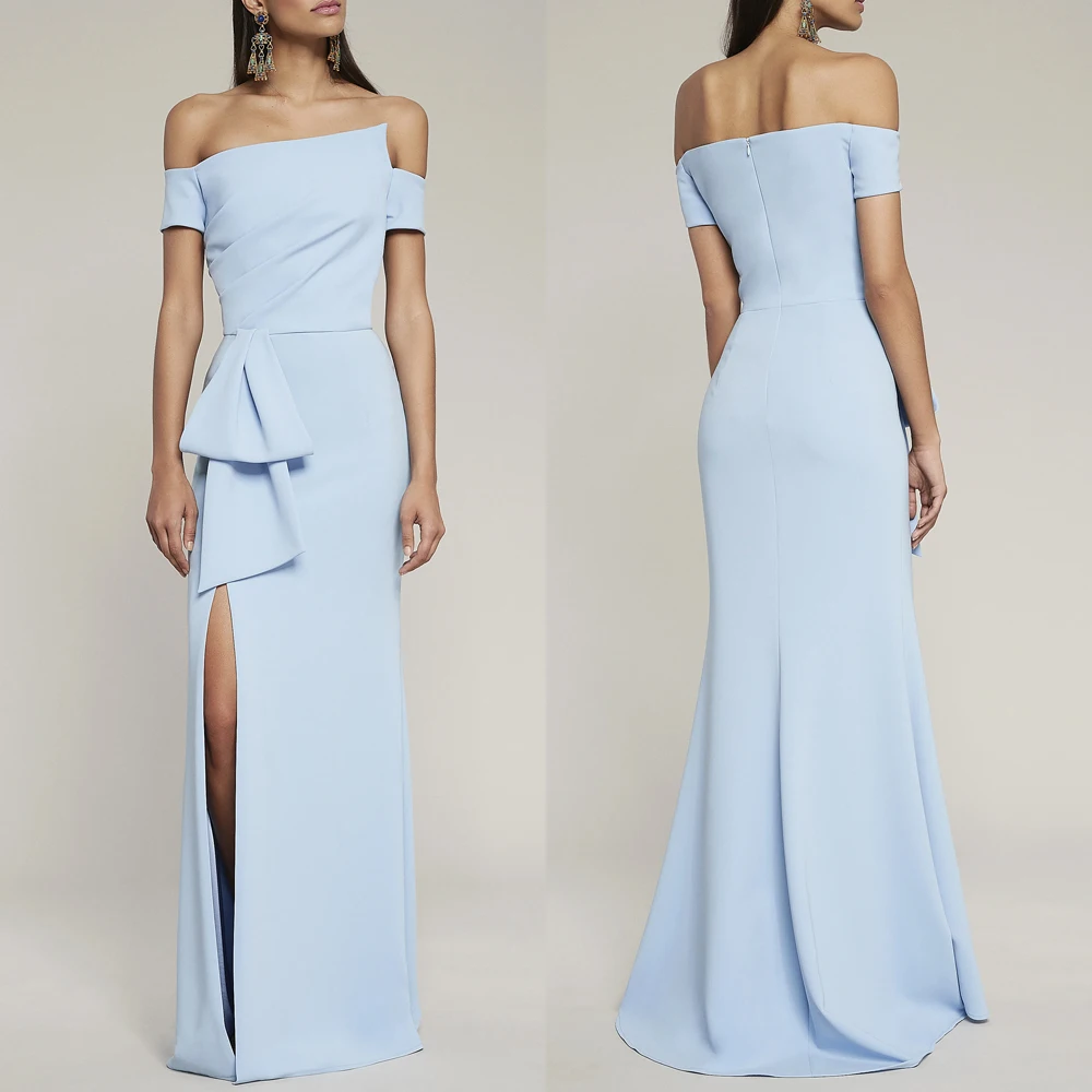 

Customized Elegant Off-The-Shoulder Dress A-Line Evening Dresses Occasion Formal Exquisite High Quality Prom Party Gown for Wome