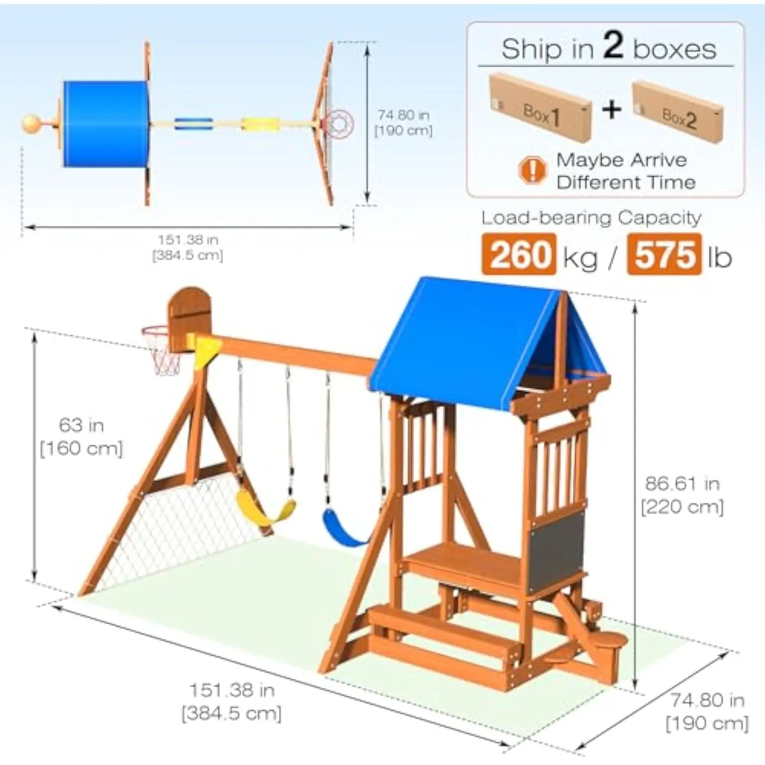 Juego de columpio de madera para niños pequeños, parque infantil con mesa de Picnic, tablero de dibujo, 3 a 6 años, 6 en 1