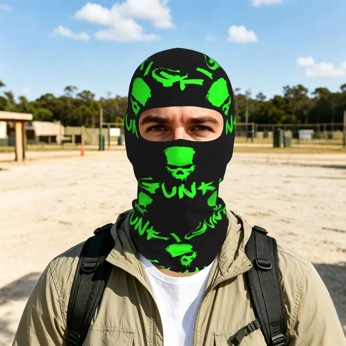 Gunki Logo Angling Skull Fishing Gunki Breathable Thin Balaclava Full Face Mask Sun Protection Neck Gaiter For Motorcycle