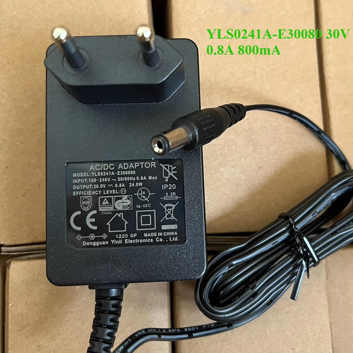 

30V0.8A 800mA Адаптер питания Пылесос Подметальная машина Зарядное устройство YLS0241A-E30080 30V0.8A 800mA