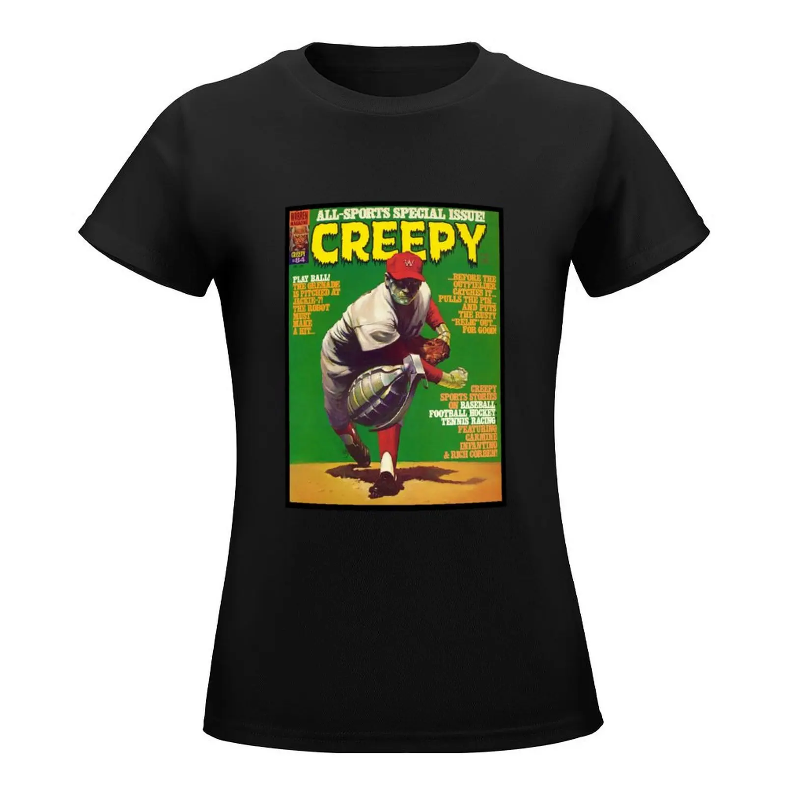 OH MY! ANOTHER GREAT VINTAGE CREEPY #84 MAGAZINE COVER! T-Shirt aesthetic clothes lady clothes new edition t shirts for Women