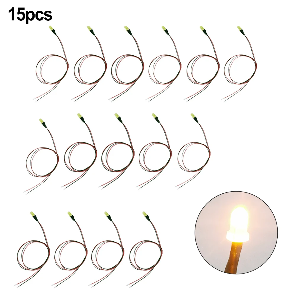 Model Parts Pre Wired Accessories Auto Flashing Complete Prewired LEDs HO Scale Toy Lights Lamps Kits With 18cm Wire