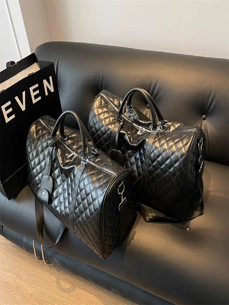 

Дорожная сумка большой вместимости для прогулок через плечо, для путешествий, для хранения беременных, водонепроницаемая, из искусственной кожи с мягкой ручкой и бриллиантами...