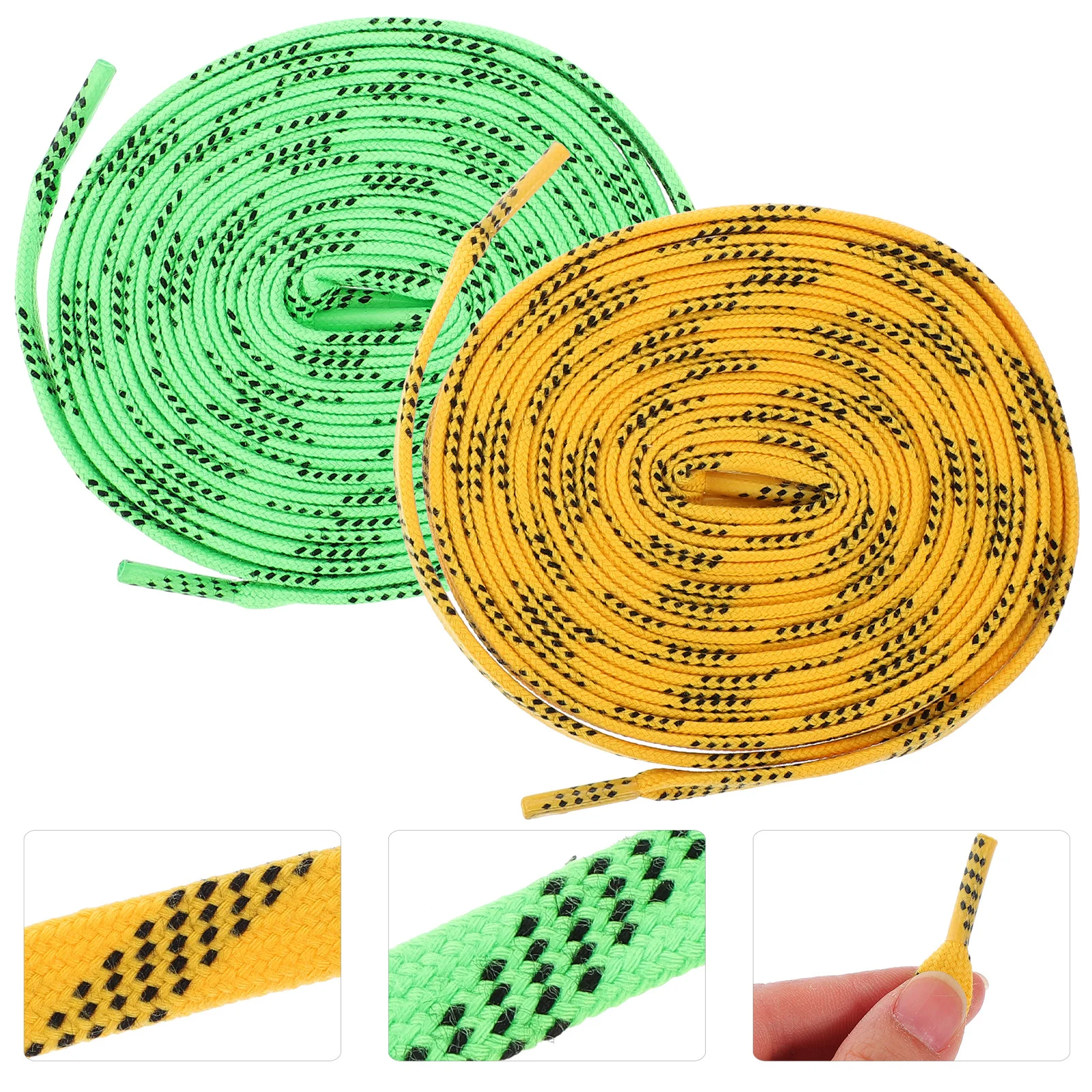 

Ice Hockey Laces Flat Polyester Shoelaces For Hockey Skates Roller Skates Ice Skating Wear-Resistant Durable Sports Shoe