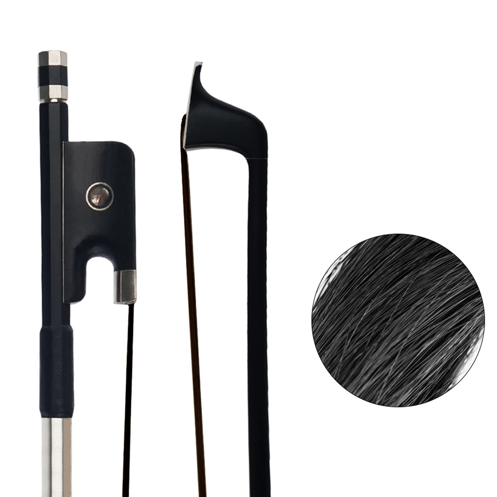 NAOMI 4/4 Size Cello Carbon Fiber Cello Bow Red Pure Black Carbon Fiber Round Stick Ebony Frog Well Balance