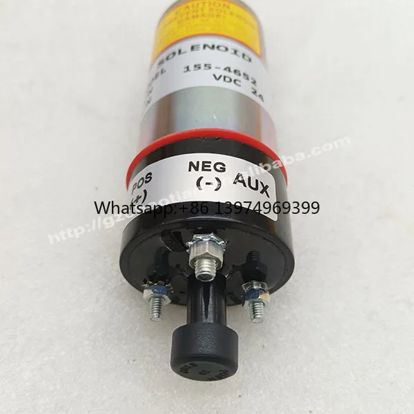 Excavator Solenoid Valve 8C-3663 24V Fuel Shutoff Stop Solenoid 155-4652 for Excavator E320B E325B