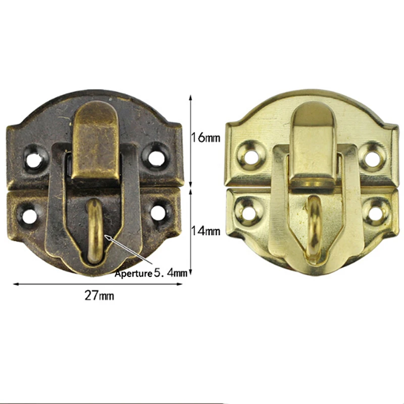 

10Pcs 27*30MM Vintage Iron Lock Catch for Jewelry Box Suitcase Clip Hardware