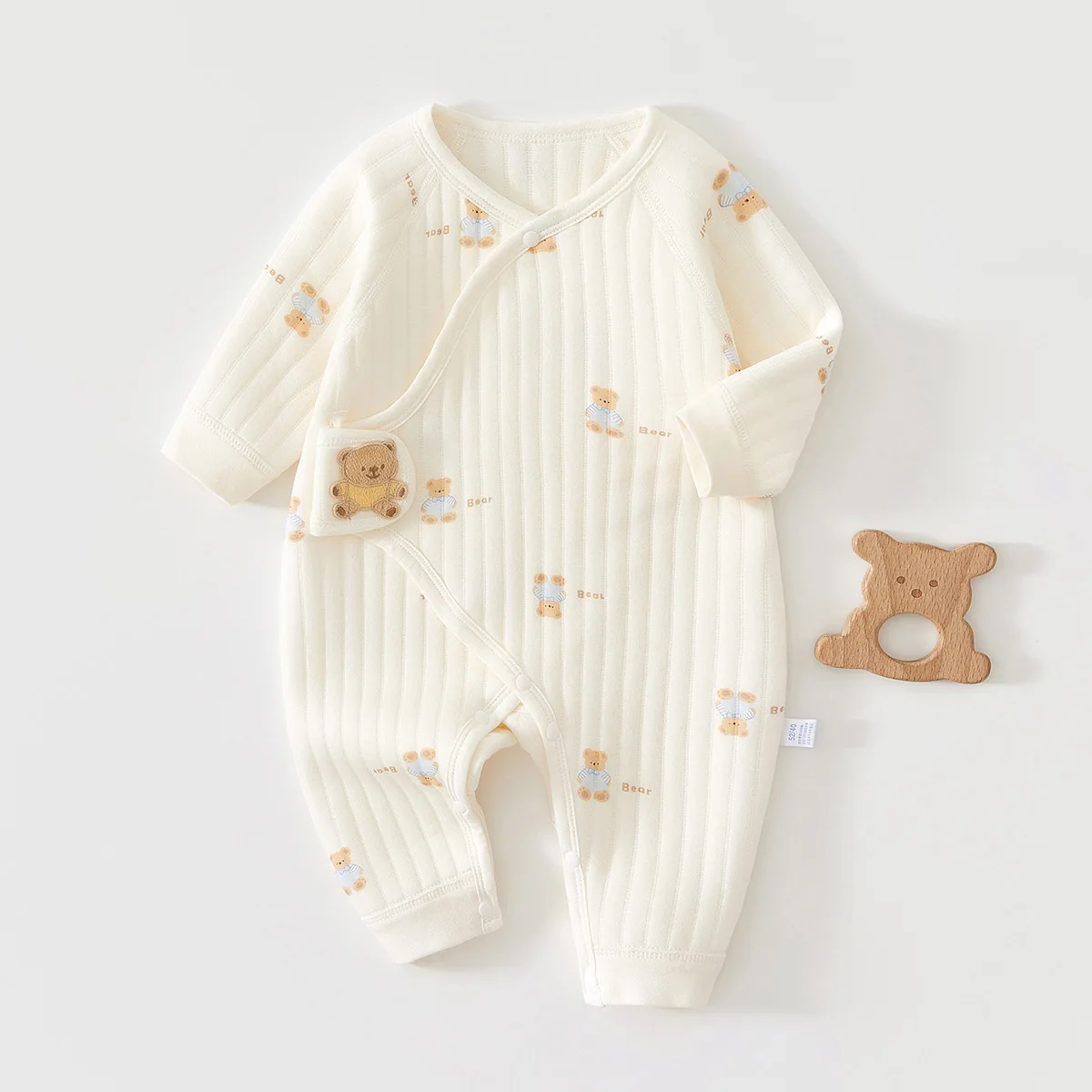 AYNIGIELL 0-6-month-old Newborn Autumn and Winter Clothing New Baby Girl Jumpsuit Warm and Thick Men's Baby Jumpsuit