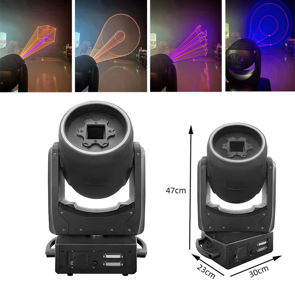 Professional LED Moving Head Light RGB 6W Beam Scanner Laser Light Projector ILDA DMX Animation Laser for DJ Disco Party Shows