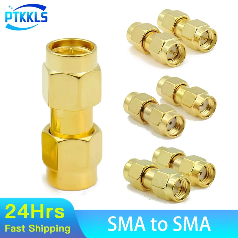 Connecteur coaxial RF droit SMA mâle vers SMA mâle, convertisseur de coupleur RP SMA mâle, expédition rapide pour adaptateur Wifi