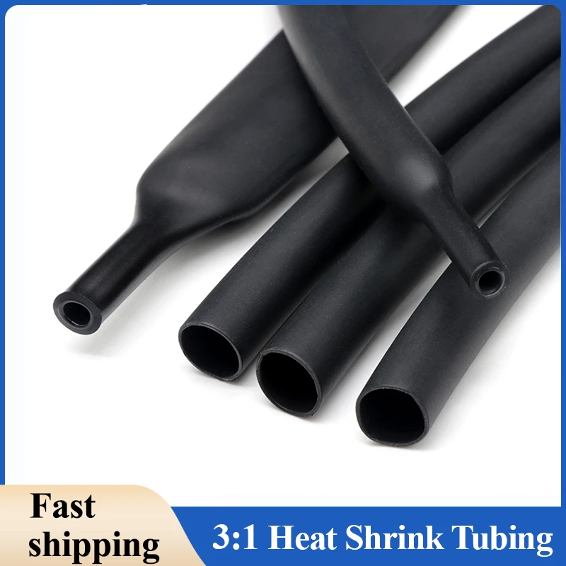 3:1 Heat Shrink Tube With Glue Double Wall 1.6/2.4/3.2/4.8/6.4/7.9/9.5/12.7/15.4/19.1/25.4/30/39/50mm Heat-shrinkable Sheath DIY