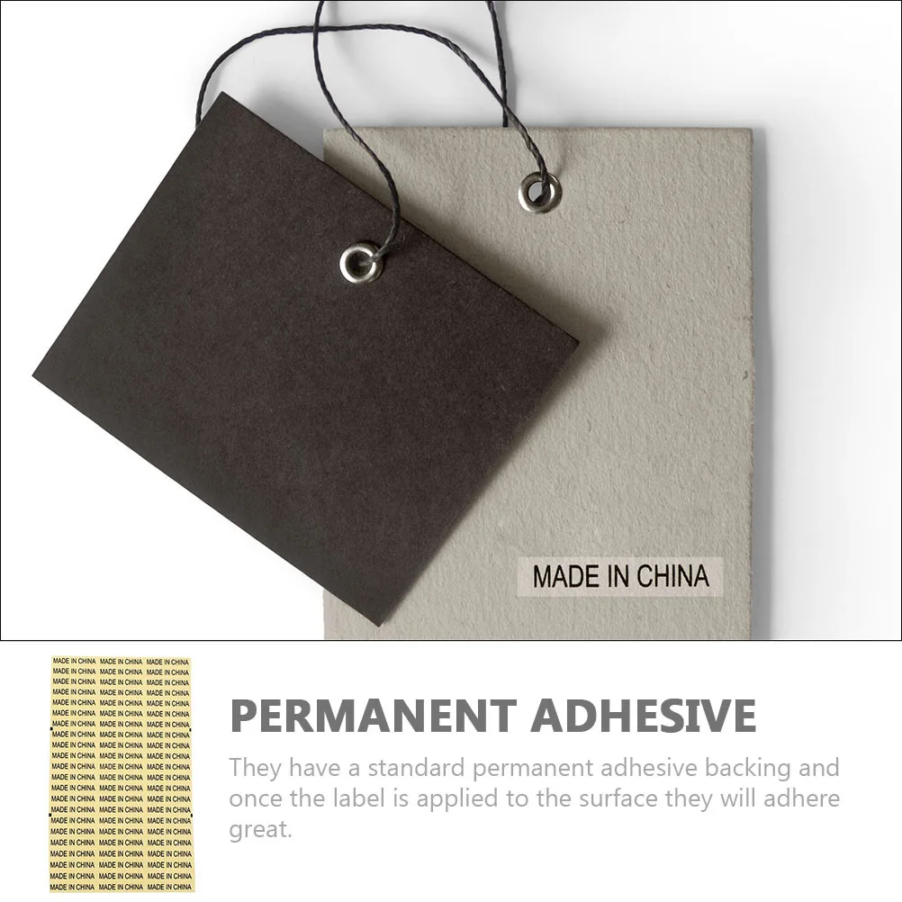 3500 قطعة مصنوعة في الصين ملصقات ملصقات ذاتية اللصق مقاومة للماء لتغليف البيع بالتجزئة تحديد أصل البلد