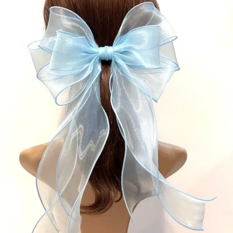 

Large Organza Bow Barrettes for Women and Girls Big Bowknot Hair Clips Lace Hair Bow Hairpins Kids Headwear Hair Accessories