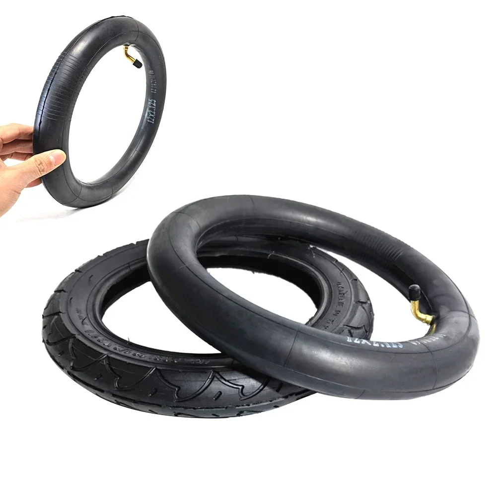 12 1/2x2 1/4(57-203) Tyre Inner Tube Fits Baby Carriage Wheelbarrow Scooter Wearproof Rubber Push Chair Outer Tire Replace Parts