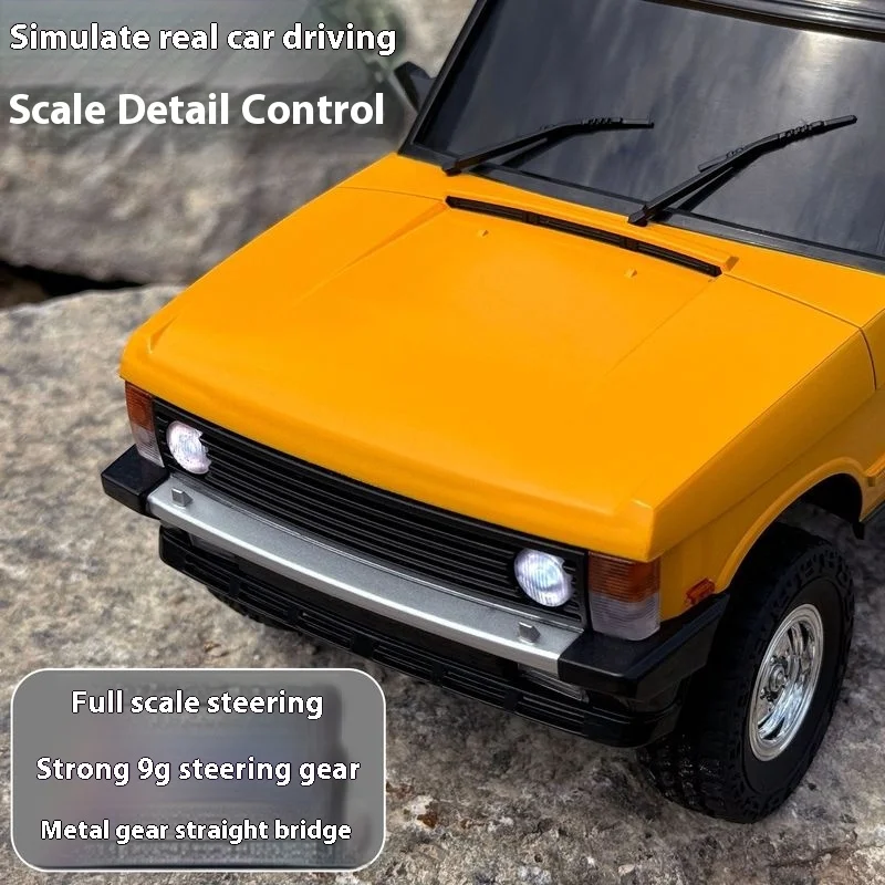 18401 Simulazione Fuoristrada Modello di auto Rc telecomandata 1/18 Veicolo da arrampicata a quattro ruote motrici, Regalo di compleanno per auto giocattolo per bambini.