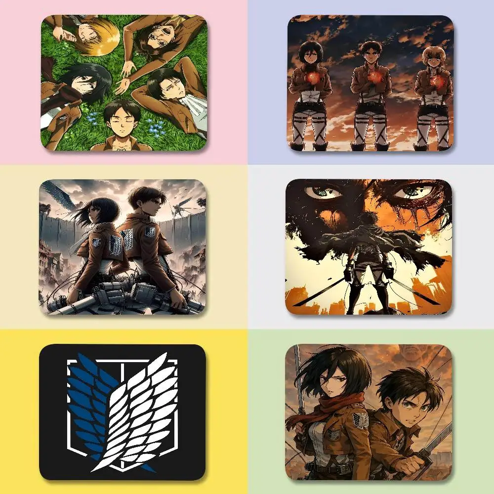 Vintage A-Attack On Titan Anime Peripheral Rubber Mouse Pad Animation Two-dimensional Office Desktop Mat E-sports Game