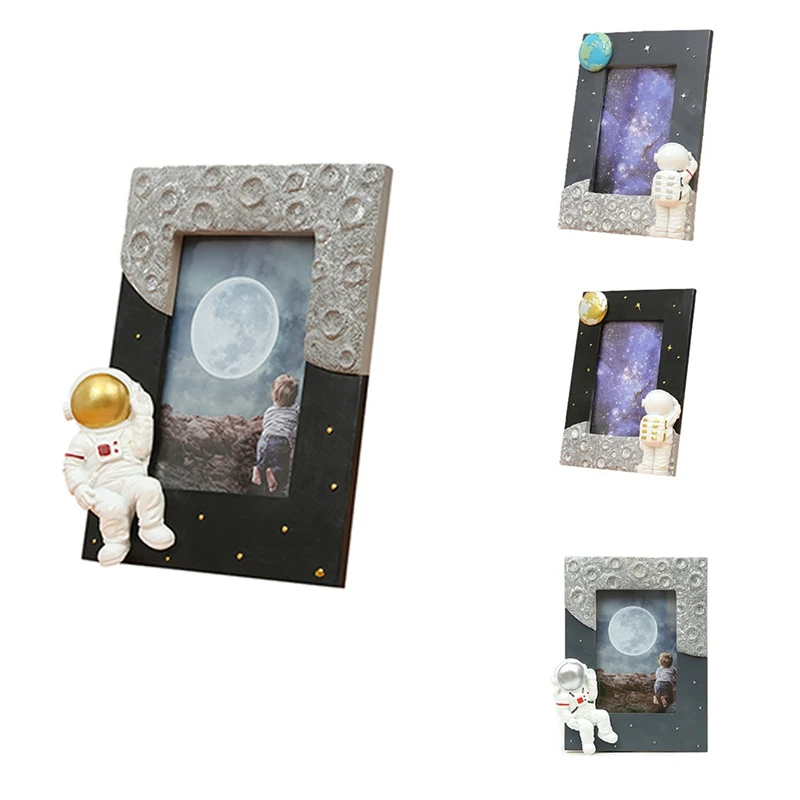 Astronaut Photo Frame Set-Up Wall-Mounted Couple Commemorative Home Desktop Decoration Puzzle Frame