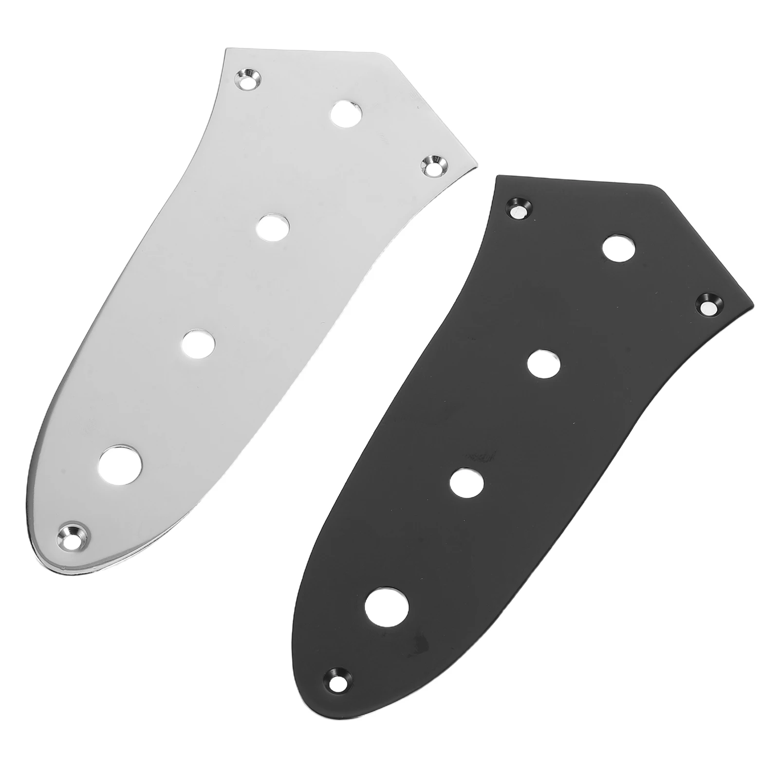 

2Pcs Bass Guitar Neck Plate Chrome Black Electric Guitar Truss Rod Covers Bridge Protector Control Plate Parts
