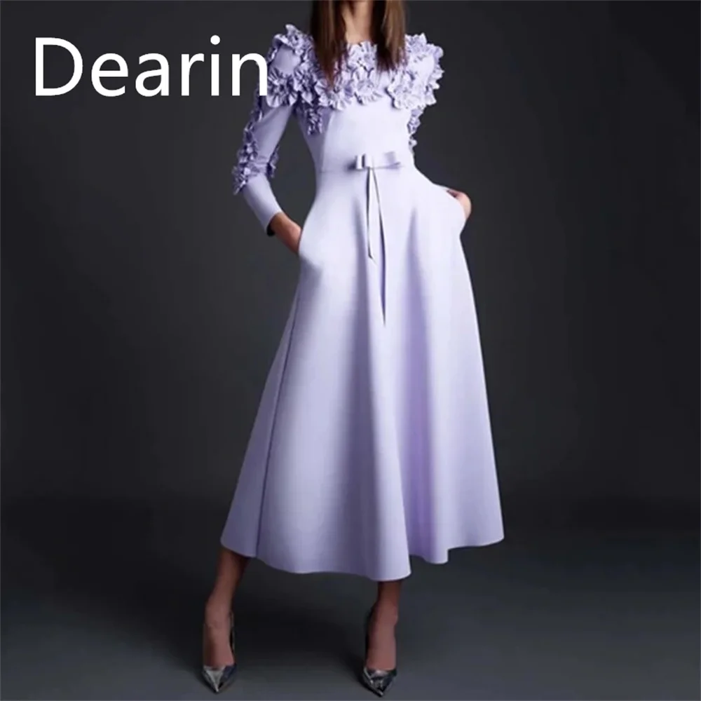 

Customized Evening Dress Prom Gown Party Occasion Women YPMWZX Jewel A-line Ankle Length Skirts Applique Bespoke Dresse